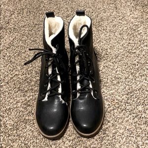 Chase + Chloe Wedge Boots 6.5 Women’s Brand New